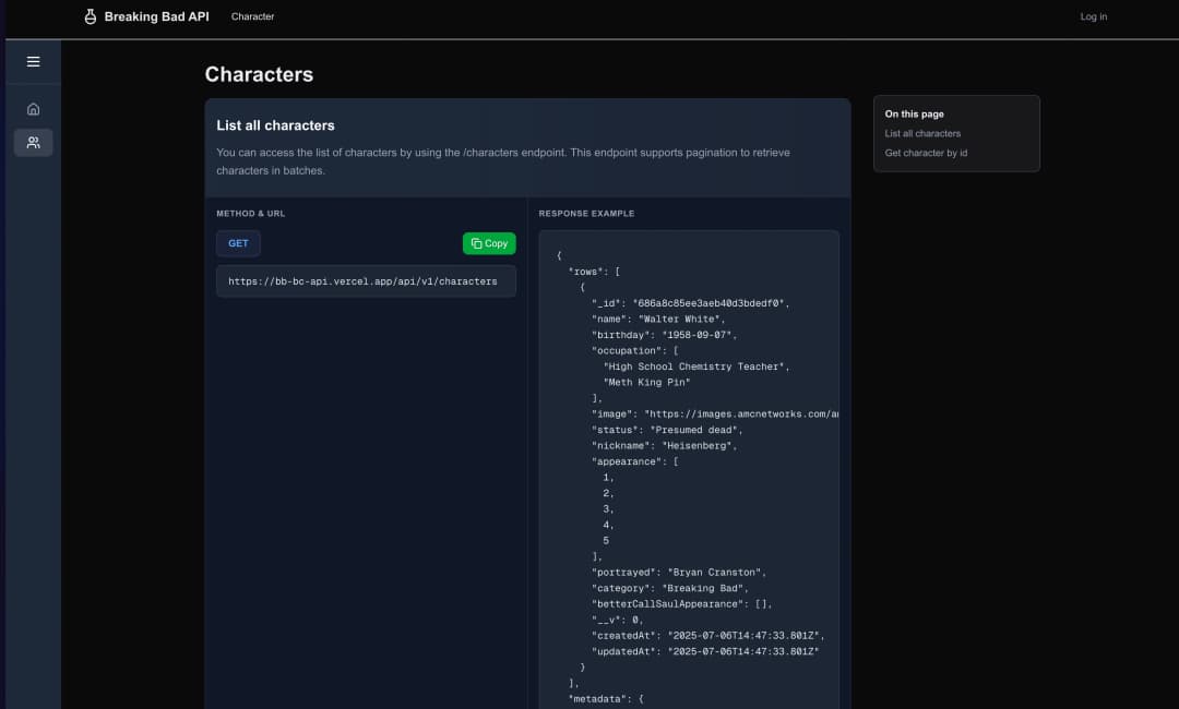 Breaking Bad API